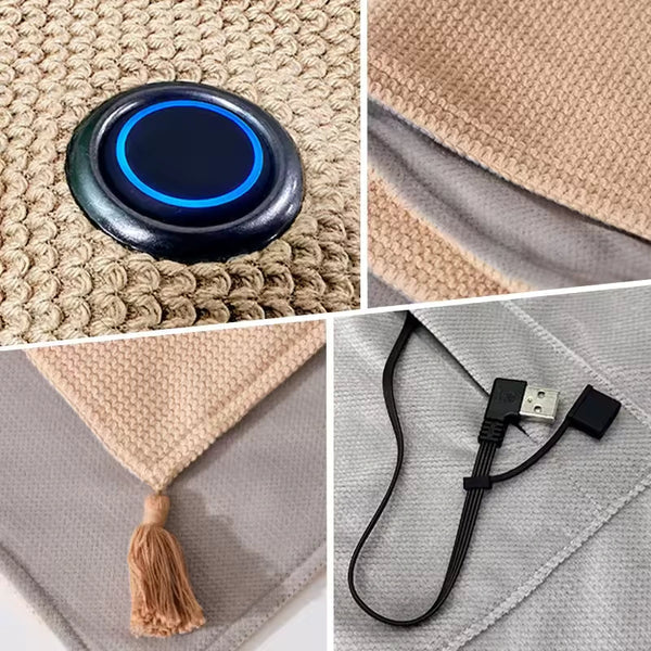 CozyWrap - Poncho Calefaccionado Suave y Portátil