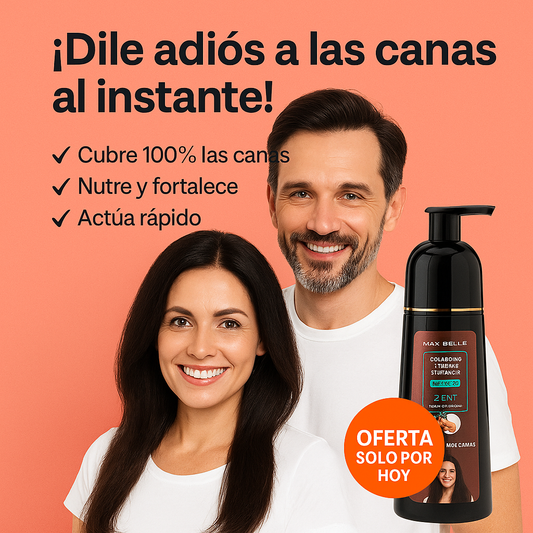 RenovaColor - Shampoo Tinte 3 en 1 que Cubre Canas y Nutre el Cabello