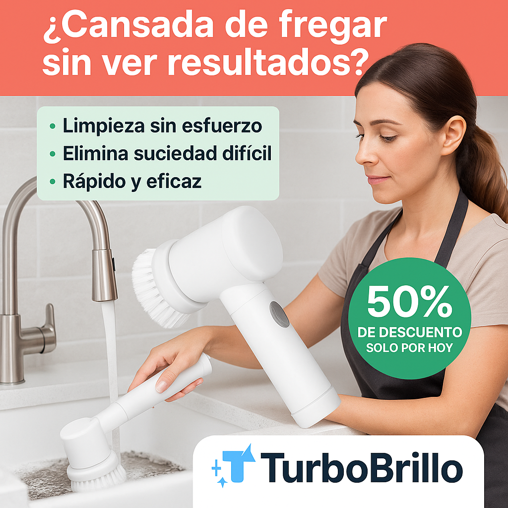 TurboBrillo - Cepillo Eléctrico Elimina Suciedad