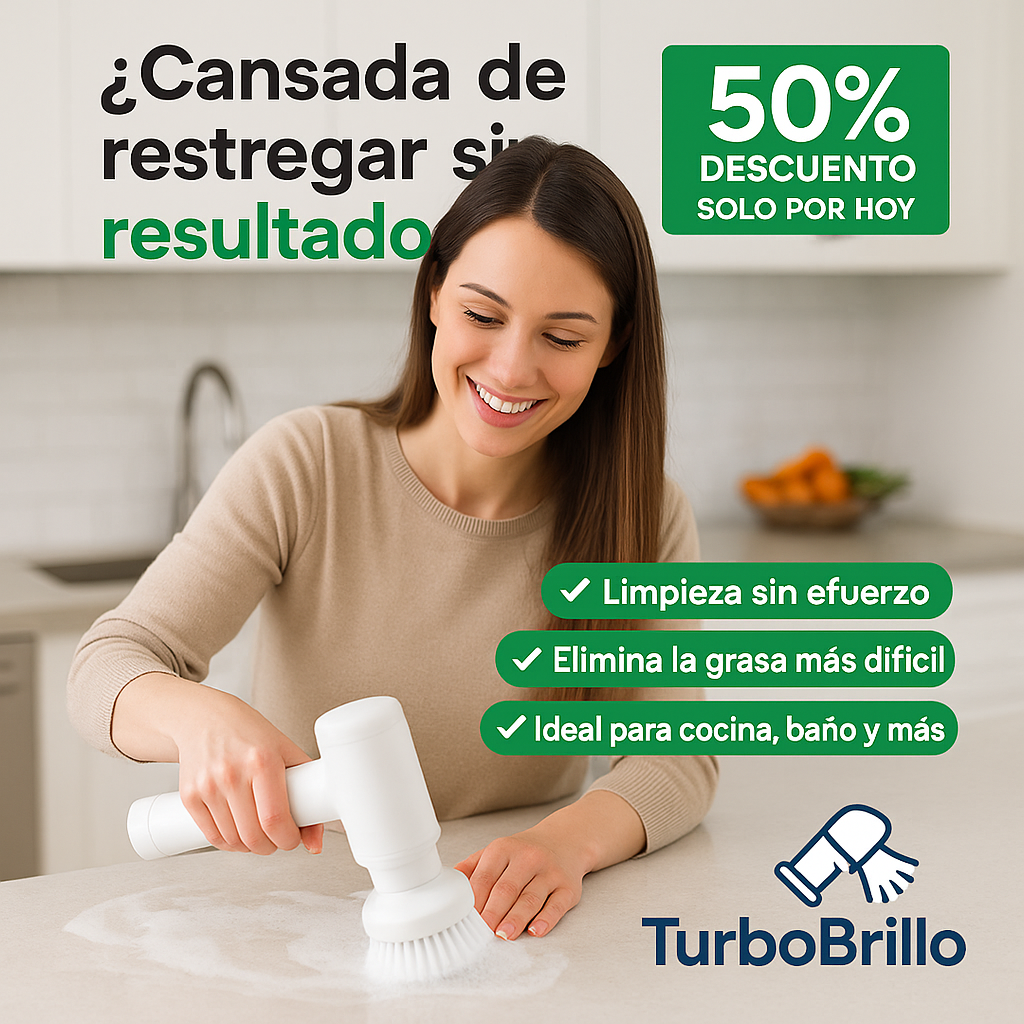 TurboBrillo - Cepillo Eléctrico Elimina Suciedad