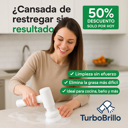 TurboBrillo - Cepillo Eléctrico Elimina Suciedad