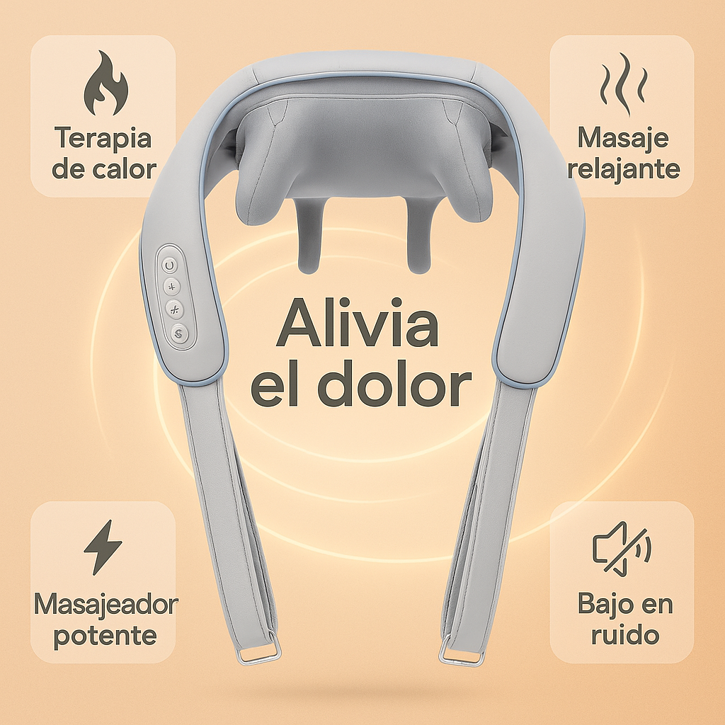 MasajePro - Masajeador Corporal con Calor para Cuello, Espalda y Cuerpo