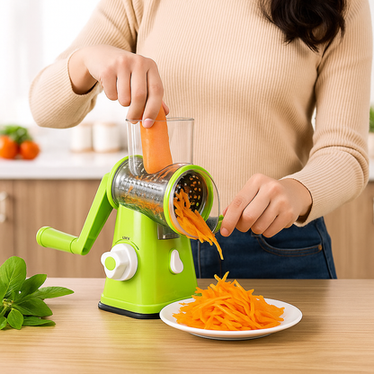 RallaPro - Rallador 3 en 1 para cortar, rebanar y rallar sin esfuerzo