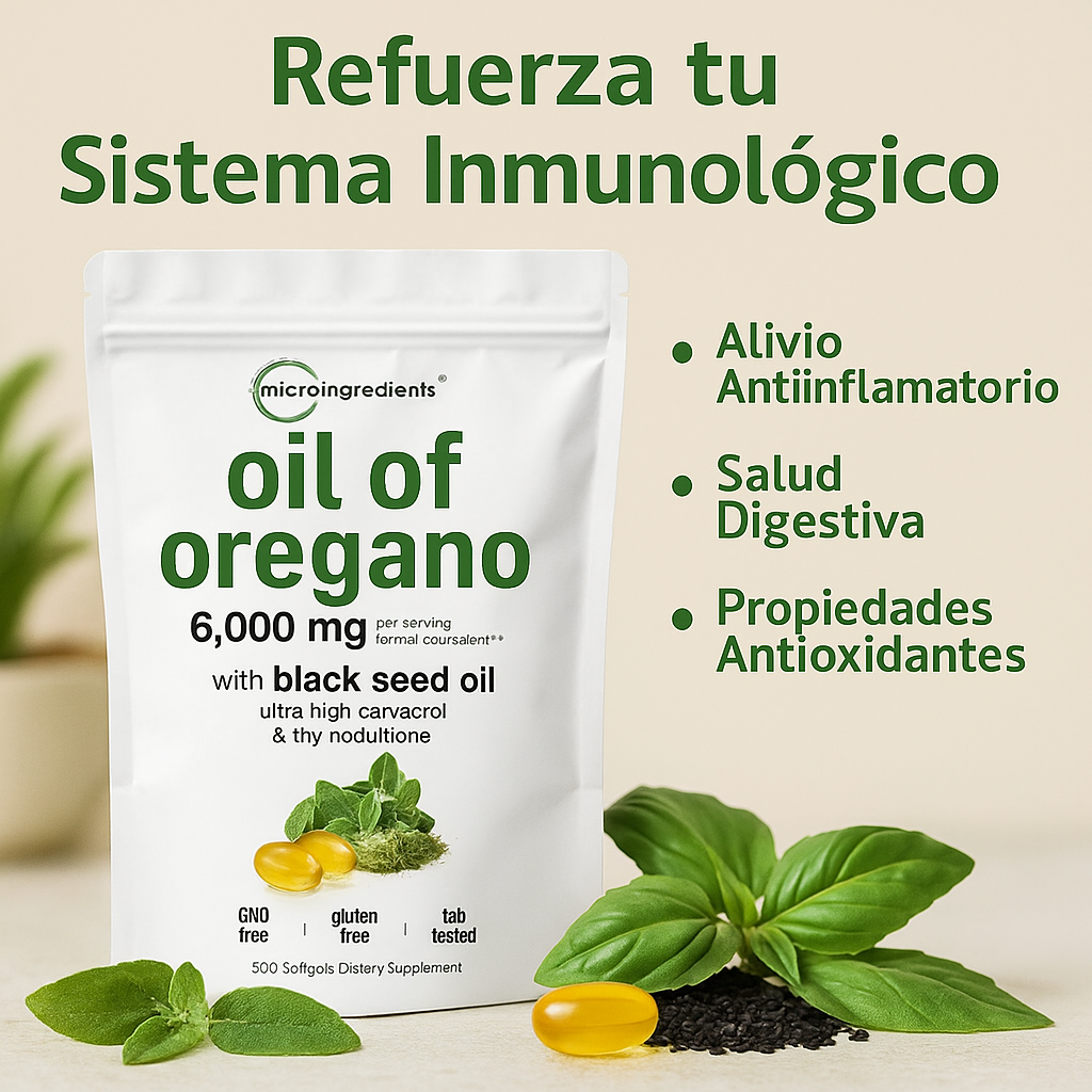 OregaZen - Aceite de Orégano y Semilla Negra para Equilibrio Interno