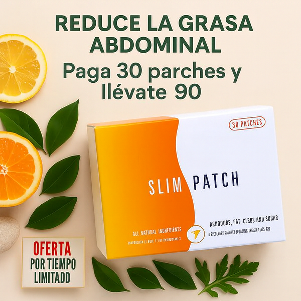 SlimPatch - 90 Parches Adelgazantes que Ayudan a Reducir Grasa y Deshinchar Abdomen