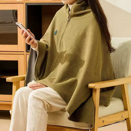 CozyWrap - Poncho Calefaccionado Suave y Portátil