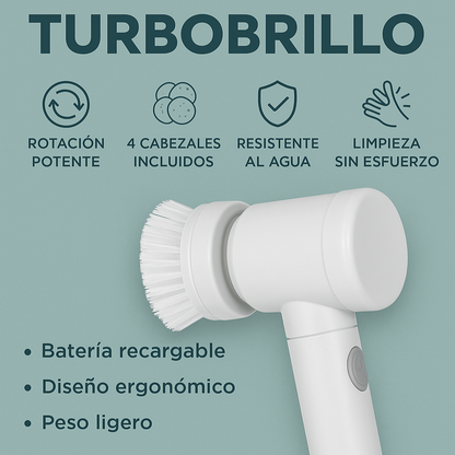 TurboBrillo - Cepillo Eléctrico Elimina Suciedad